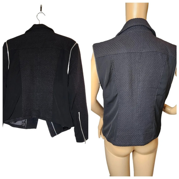 HARVE BERNARD versatile Double Zipper cotton moto Jacket - Picture 7 of 16